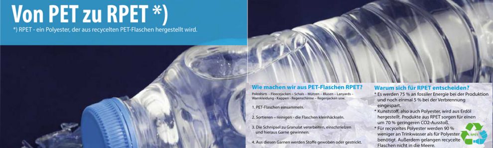 Recycelten PET Plastikflaschen