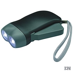 Dynamo-Taschenlampe mit 2 LEDs